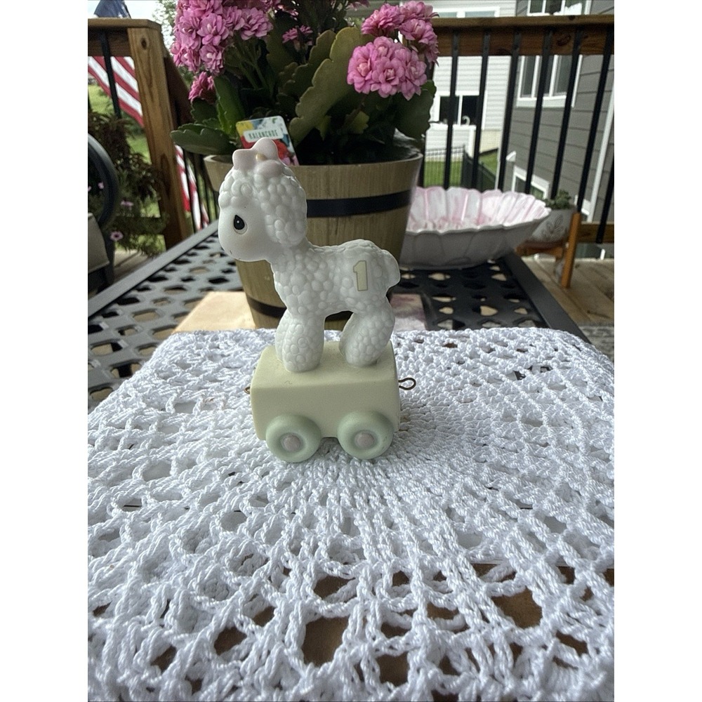 Precious Moments-Birthday Train -Happy Birthday Little Lamb - Lamb Age 1-No Box
